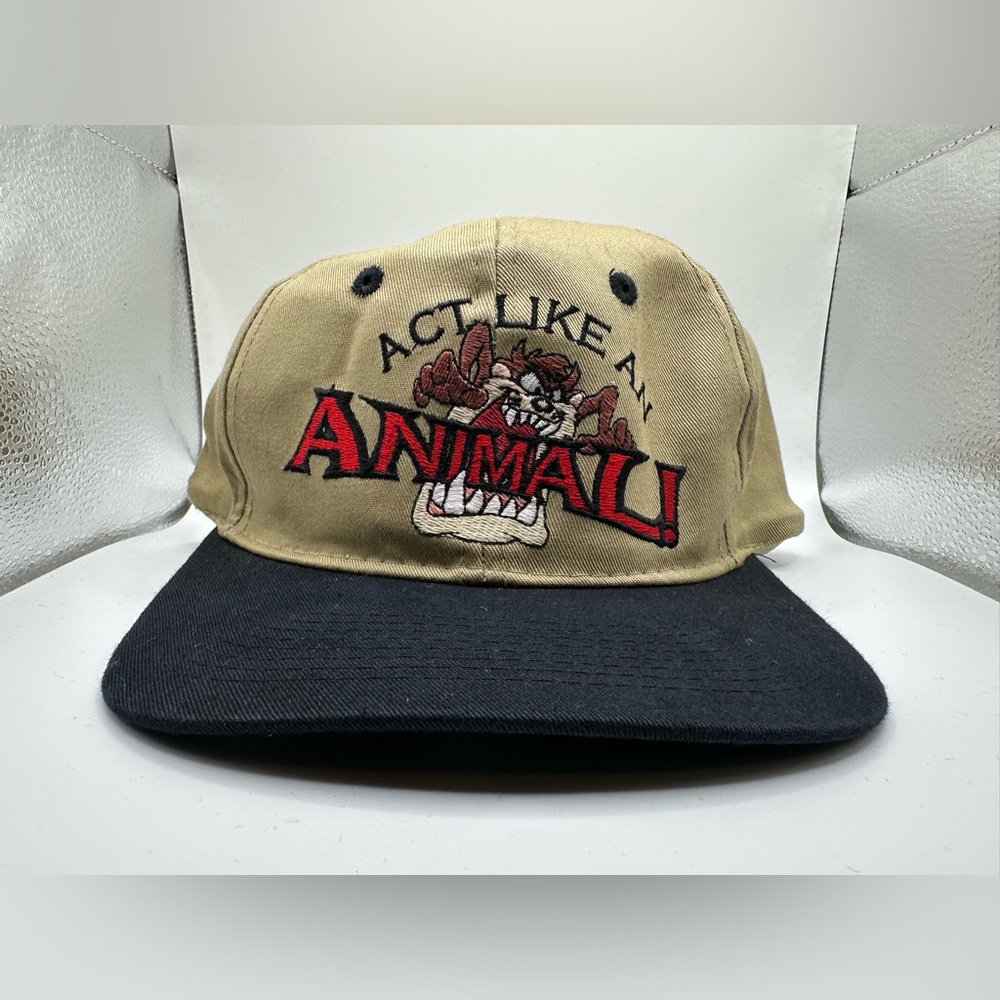 Deadstock NWT VTG 1997 Looney Tunes Taz Tazmanian Devil Hat Act Like an Animal!